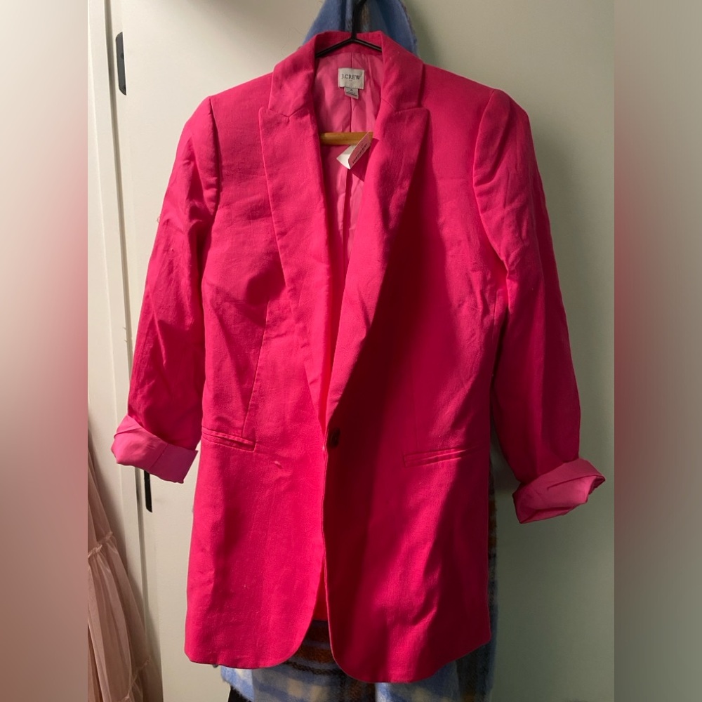 J. Crew Factory Bright Pink Women's Blazer - Size 4 - Picture 2 of 4